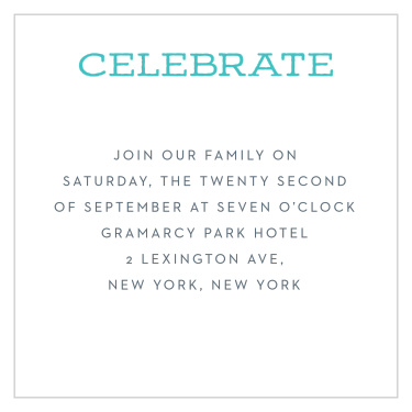 A celebration isn't quite right without food and mingling, so let your guests know where the reception is with our Candy Party Bar Mitzvah Reception Cards.