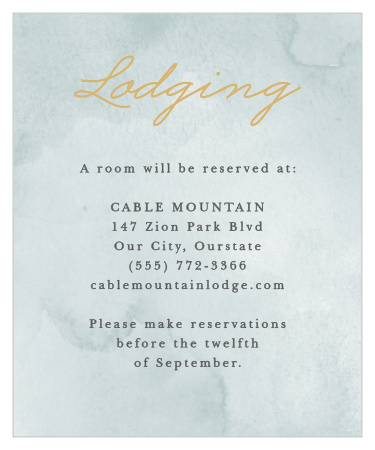 Our True Love Story Accommodation Cards recommend the best local hotel to out-of-town family and friends.