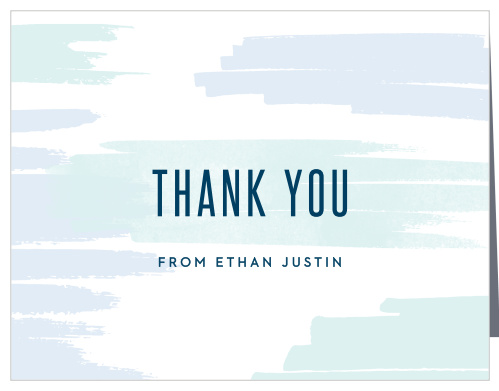 Your guests will appreciate the extra thought behind these Pleasant Paintbrush Bar Mitzvah Thank You Cards.