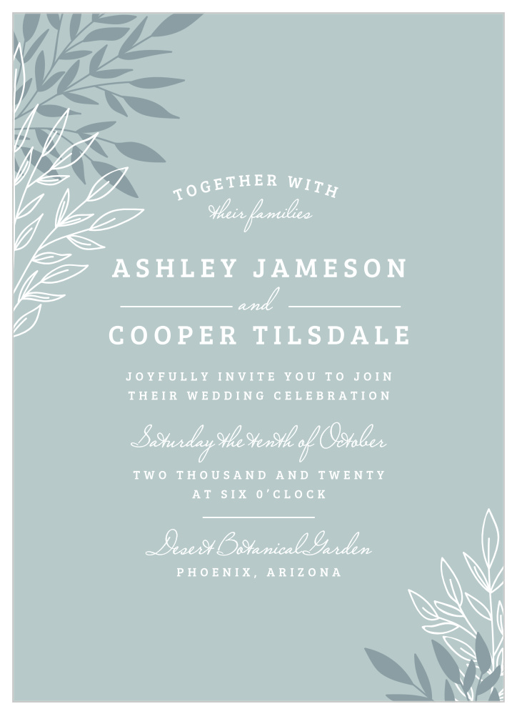 Lakeside Leaves Wedding Invitations