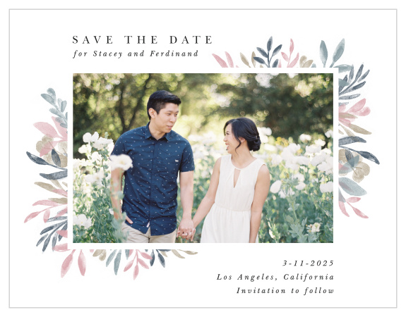 Mark a spot on everyone's calendar with our Sweetly Framed Save the Date Magnets.