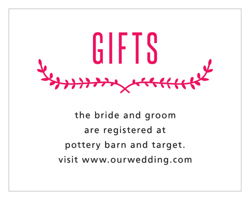 Simply Krafty Registry Cards help you direct your guests to the gifts that you actually want and need.