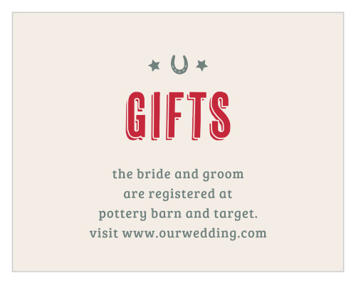 Few people need more than one toaster or blender: if you're not one of them, ensure that you get the gifts you actually need with our Do-Si-Do Registry Cards.