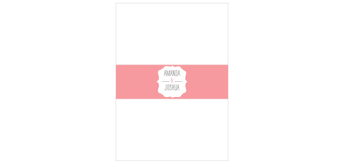 The beautiful emblem that's become the symbol of your wedding takes front and center on our Simple Seal Belly Bands.