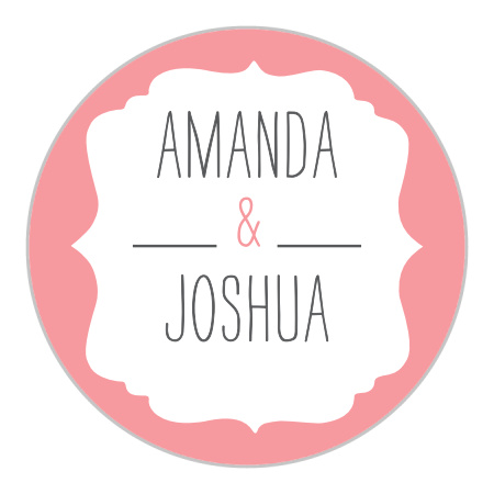 Simple Seal Wedding Stickers