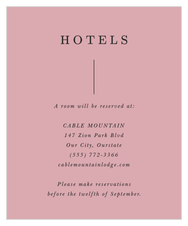 Our Photo Perfection accommodations card is designed to match the entire Photo Perfection suite! 