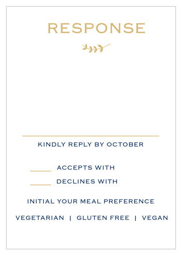 Collect guest's RSVPs with the Lovely Lettering Foil Bat Mitzvah Response Cards.