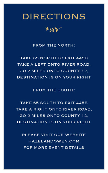 A straightforward and beautiful design makes the Lovely Lettering Foil Bat Mitzvah Direction Cards a thoughtful inclusion with your event invitation. 