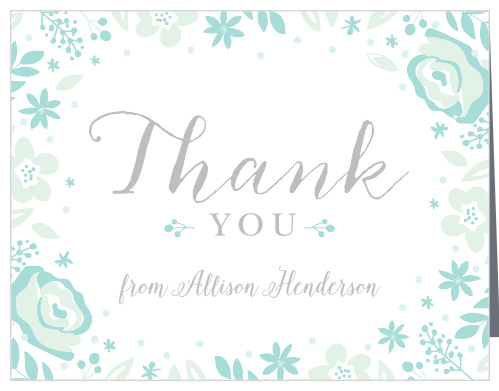 Baby Blooms Foil Baby Shower Thank You Cards