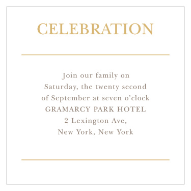 To guarantee that everyone shows up to the same party, send out these Regal Wreath Foil Bat Mitzvah Ceremony Cards. 