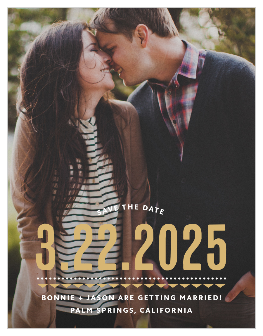 Deco Charm Foil Save the Date Cards