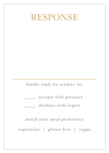 Plan for every guest with Regal Wreath Foil Bat Mitzvah Response Cards.