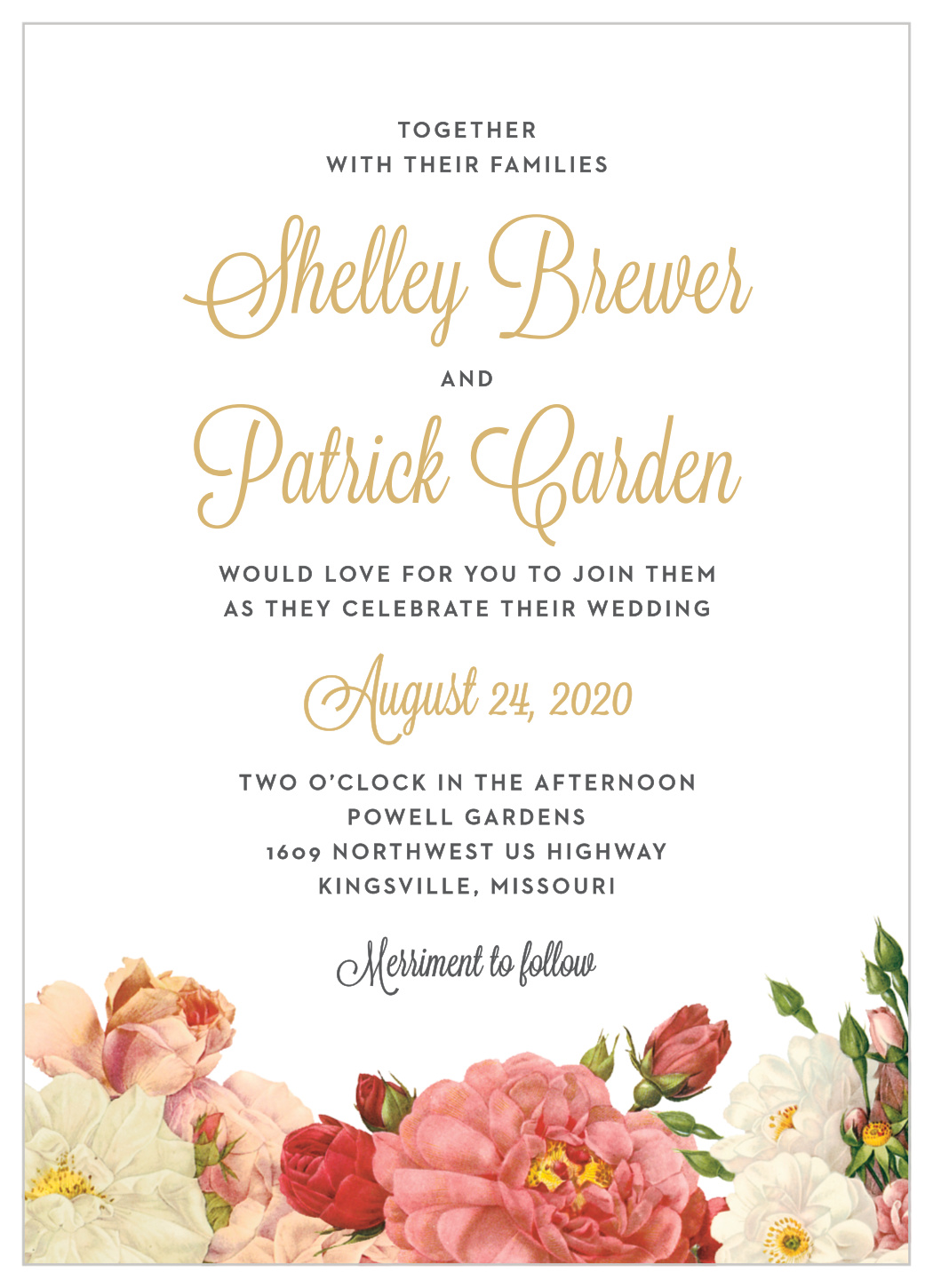 Le Jardinier Foil Wedding Invitations