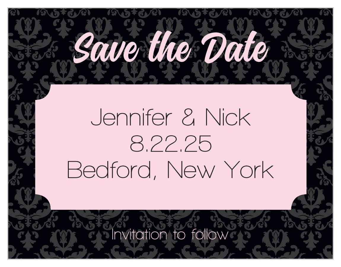 Pink Chic Save the Date Magnets