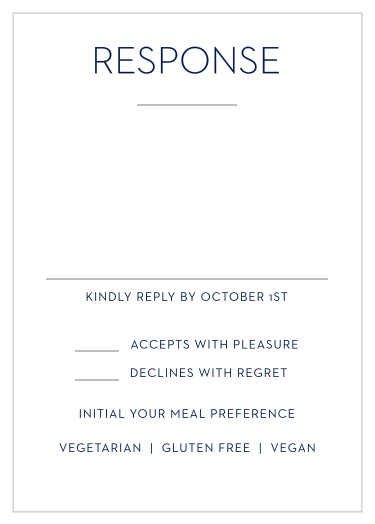 Don't leave your guest list to chance: send out Mod Tallis Foil Bar Mitzvah Response Cards and find out who will be there.