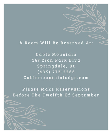 For your guests, recommend only the best local hotel with Lakeside Leaves Foil Accommodation Cards.