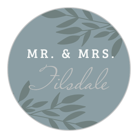 Lakeside Leaves Foil Wedding Stickers