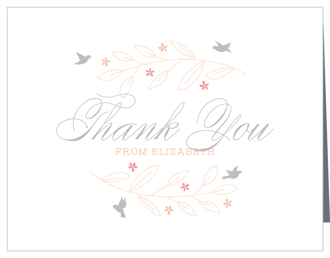In Flight Foil Baby Shower Thank You Cards