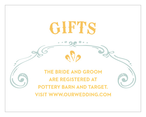 Our beautifully simple Cheerful Celebrations Registry Cards help ensure that you only receive the gifts you actually want and need.