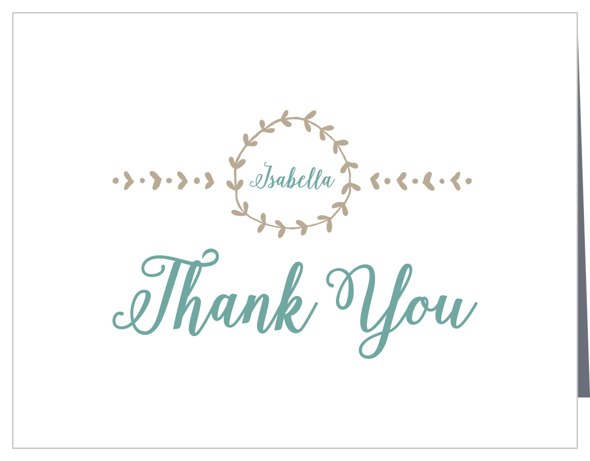 Back to Nature LDS Baptism Thank You Cards