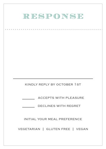 Make sure your guests know how to RSVP using the Vintage Label Response Cards.