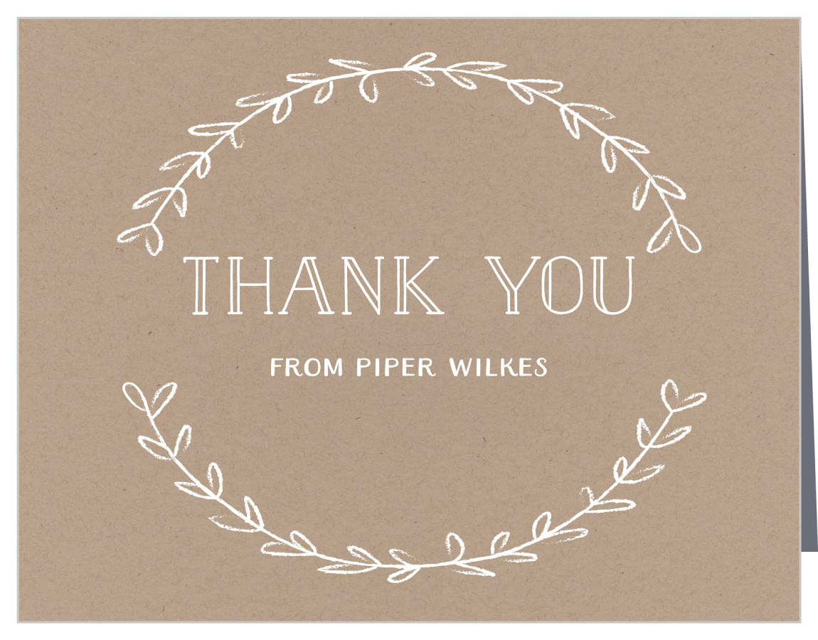 Rustic Party LDS Baptism Thank You Cards