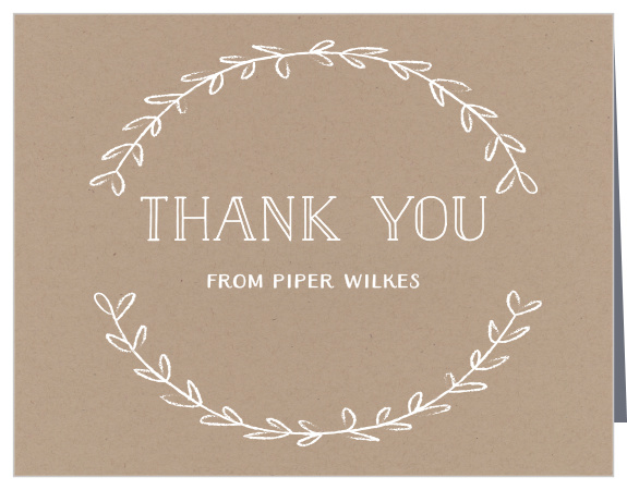 Say "Thank You" the proper way with Rustic Party LDS Baptism Thank You Cards.