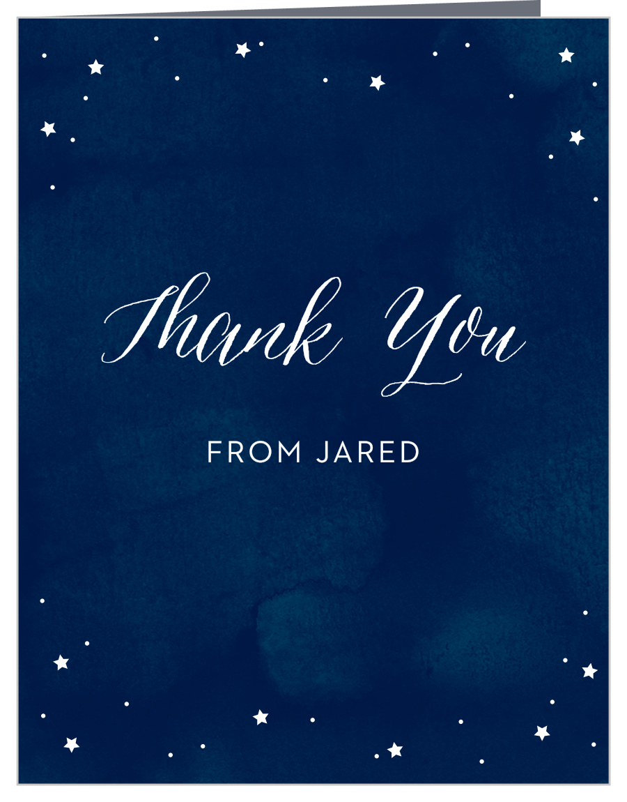 Starry Night LDS Baptism Thank You Cards