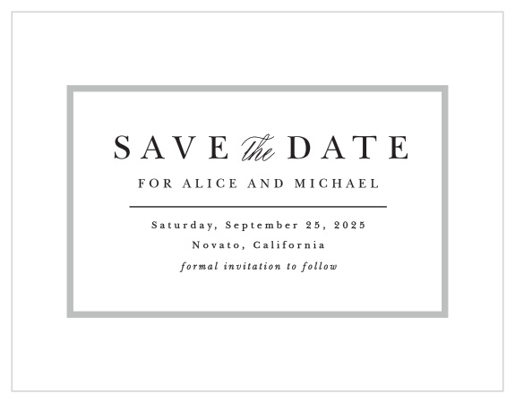 Make an elegant impression with our Monogram Square Save the Date Magnets.