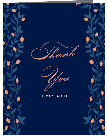 Thank You Card - A Single Gold Star On A Lilac Background