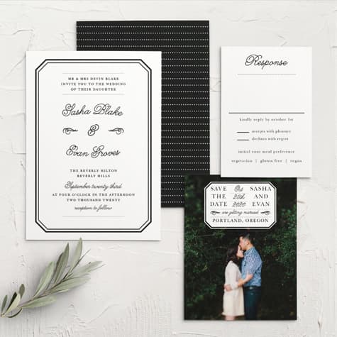 French Label Wedding Invitations