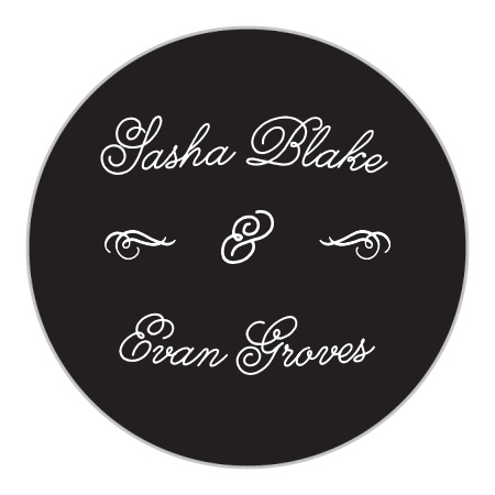 French Label Wedding Stickers