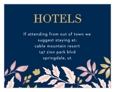 Grant your guests the gift of your local knowledge with Floral Star Foil Bat Mitzvah Lodging Cards.