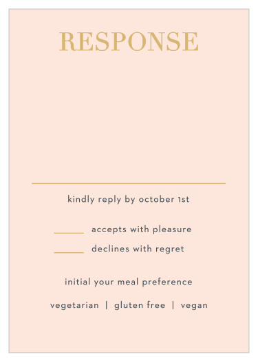 With a light coral background, gold foil title, and neat, easy to read onyx text, Floral Star Foil Bat Mitzvah RSVP Cards will help you take care of every guest.