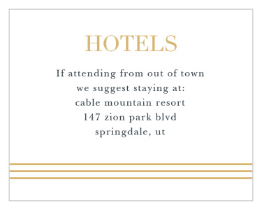 A trio of tasteful lines in one of the accent colors of this suite set the foundation for our Star of David Foil Bar Mitzvah Lodging Cards.