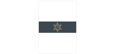 Wrap up your order with these stunning Star of David Foil Bar Mitzvah Belly Bands!