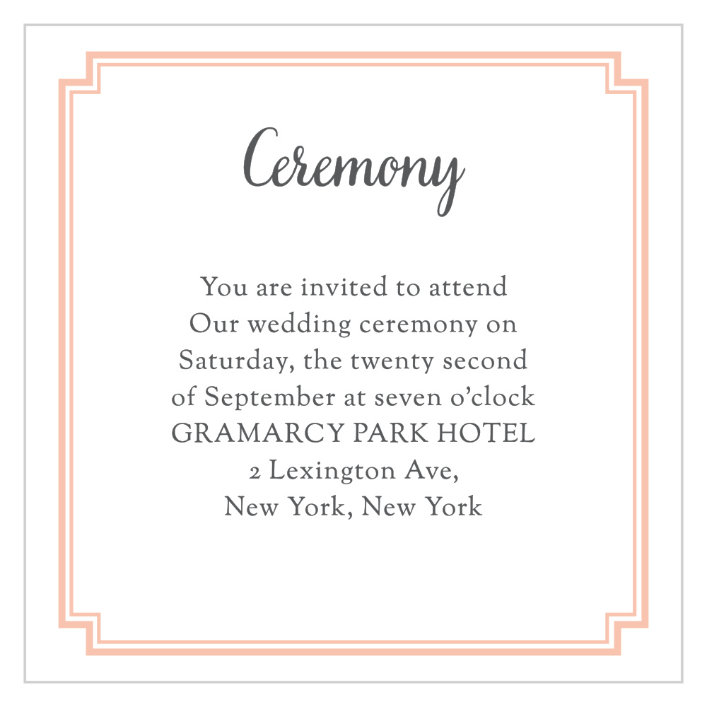 Utterly Chic Ceremony Cards