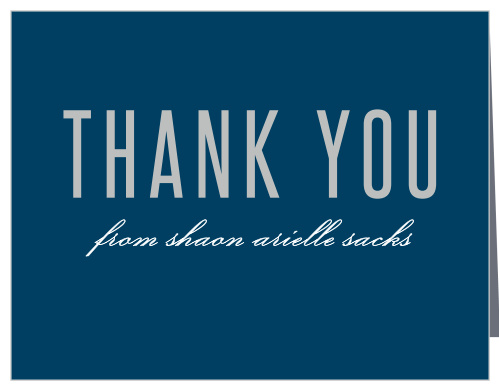 Traditions Foil Bat Mitzvah Thank You Cards