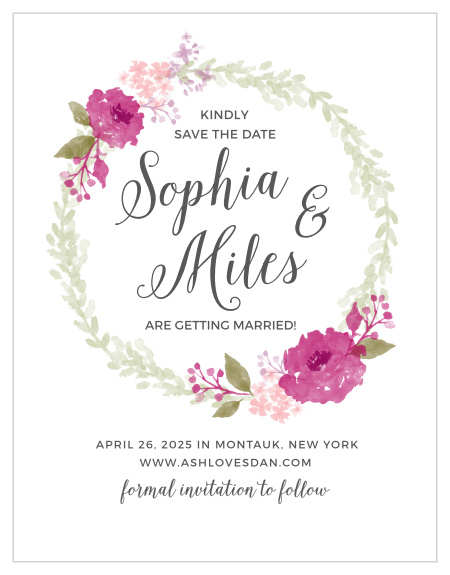  Mobiusea Creation Red Floral Watercolor Save The Date