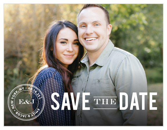 Ensure that your friends and family know when your wedding will be using the Zig Zags Save-the-Date Magnets.
