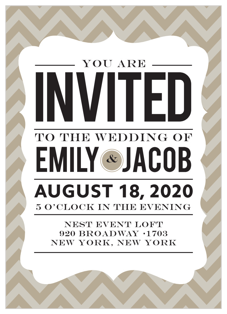 Zig Zags Wedding Invitations