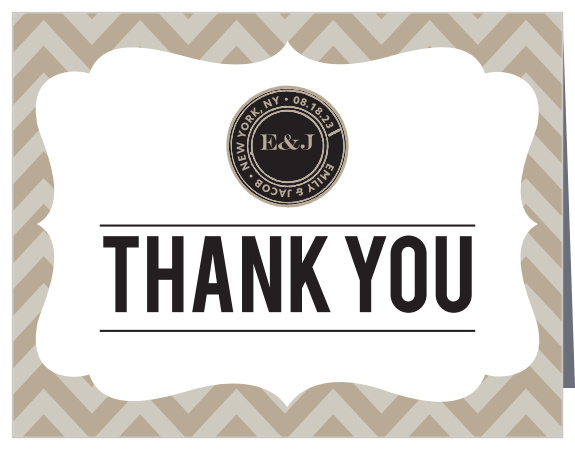 Make sure your guests know how much you appreciate them using the Zig Zags Thank You Cards.