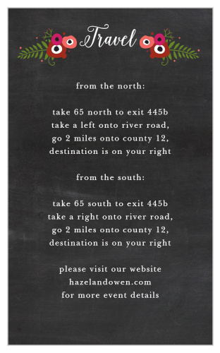 Chalkboard Blossom Direction Cards will guarantee that none of your guests get lost along the way. 