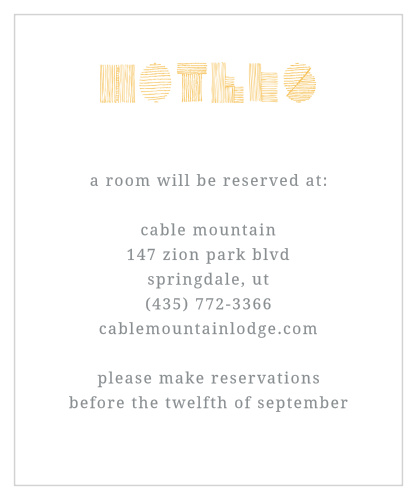 Very unique in design, the Simply Sketched Accommodation Cards appear as if they were hand drawn with each recipient in mind. 