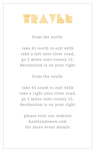 Very unique in design, the Simply Sketched Direction Cards appear as if they were hand drawn with each recipient in mind.