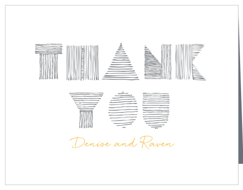 Simply Sketched Wedding Thank You Cards