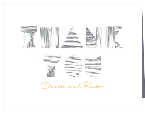 Very unique in design, the Simply Sketched Thank You Cards appear as if they were hand drawn with each recipient in mind. 