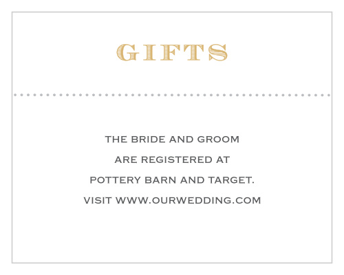 Make sure you don't get two toasters by using the Vintage Label Foil Registry Cards.