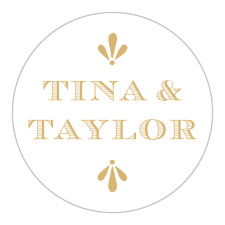 Add a little more class to your Wedding Suite with the Vintage Label Foil Wedding Stickers.
