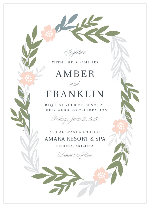 Our Glimmering Garland Wedding Invitations are as classically beautiful as they are beautifully classic.